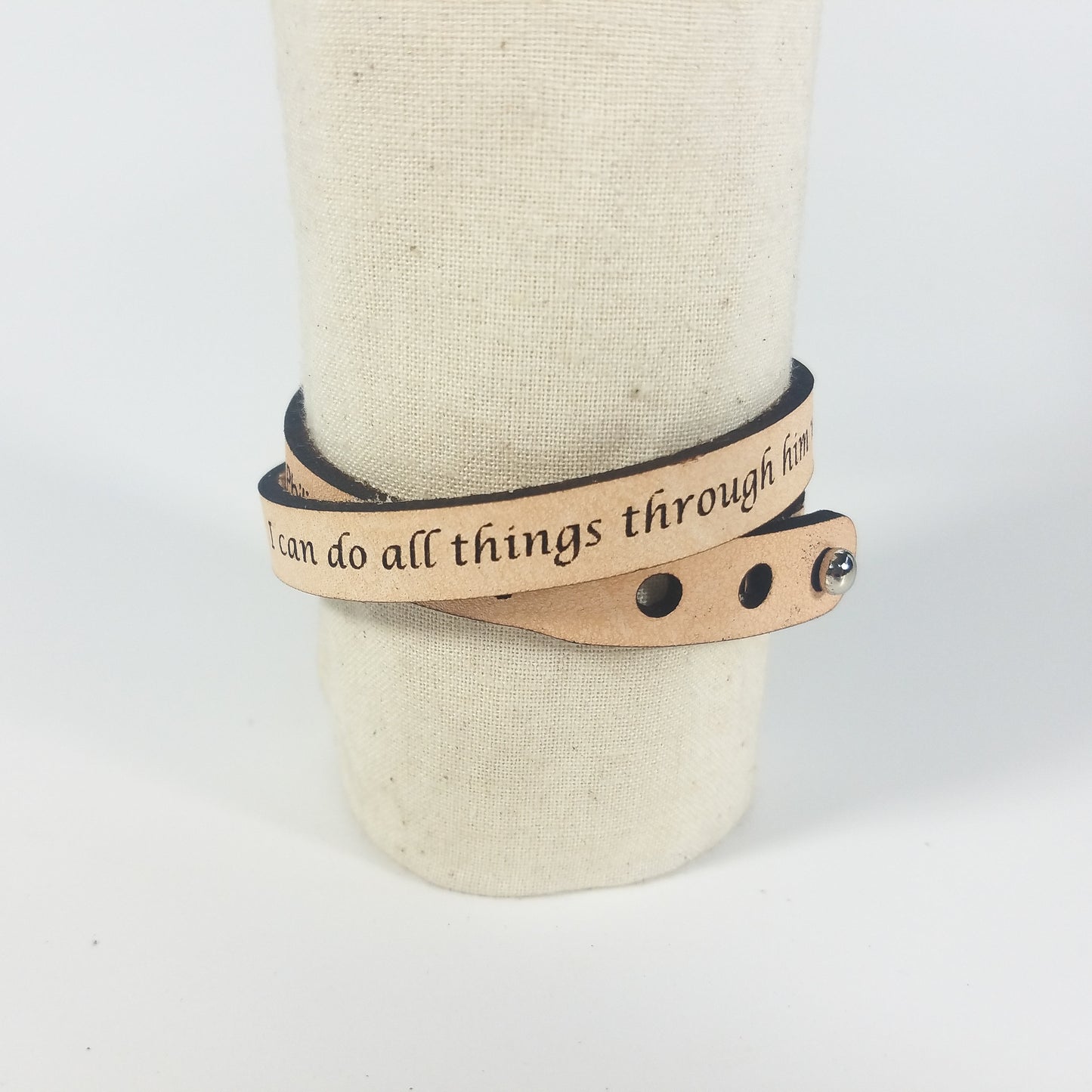 Spiritual Quote Wrap Bracelets - I can do all things through him who strengthens me