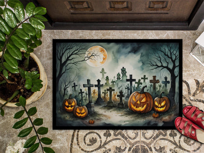 Graveyard Spooky Halloween Doormat-2
