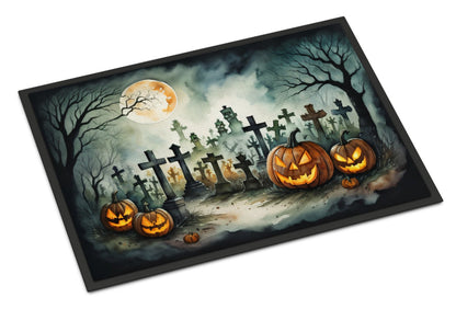 Graveyard Spooky Halloween Doormat-0