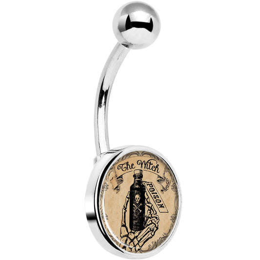 Witches Brew Poison Potion Halloween Belly Ring
