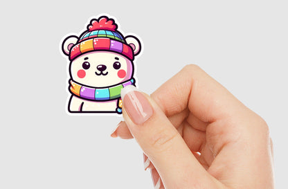 Polar Bear Kawaii Style Vinyl Sticker