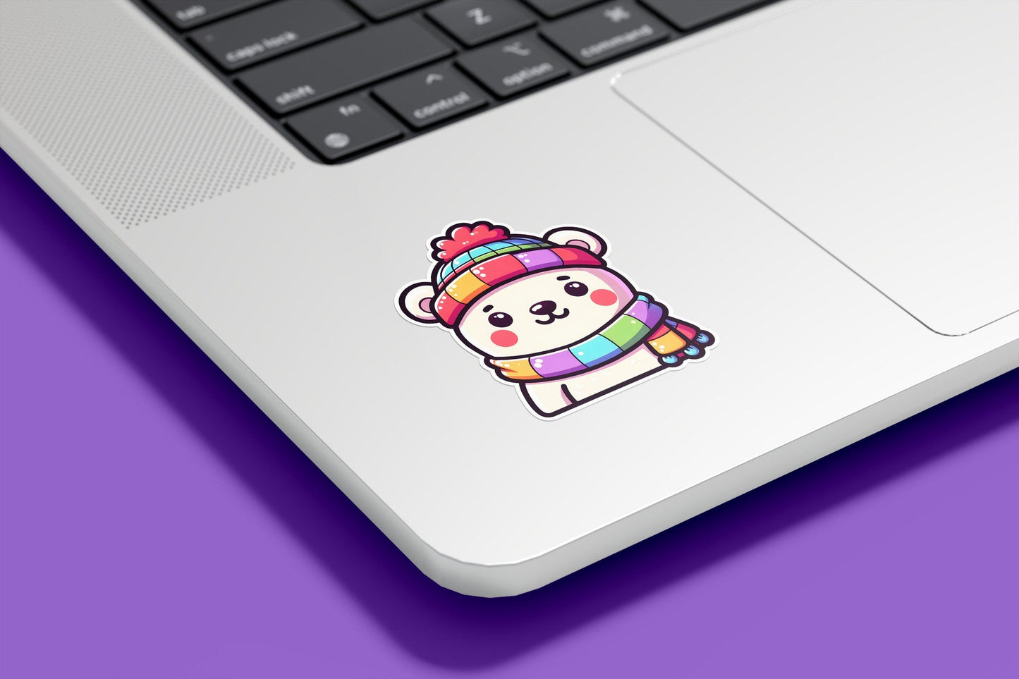 Polar Bear Kawaii Style Vinyl Sticker
