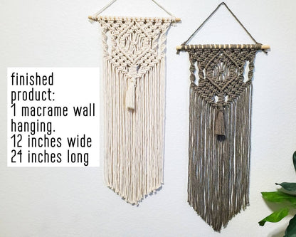 Beginner macrame wall hanging kit. Macrame diy craft kit for beginners.