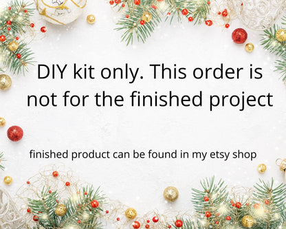 DIY Christmas ornament kit. Macrame christmas ornament set. Christmas craft kits for adults and kids. Boho ornament. Christmas home decor