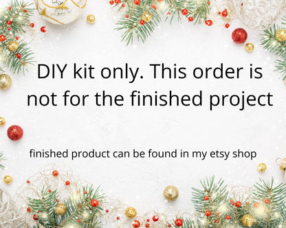 DIY craft Christmas ornament kit. Macrame star