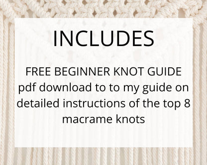 Beginner macrame wall hanging pdf pattern. Digital download