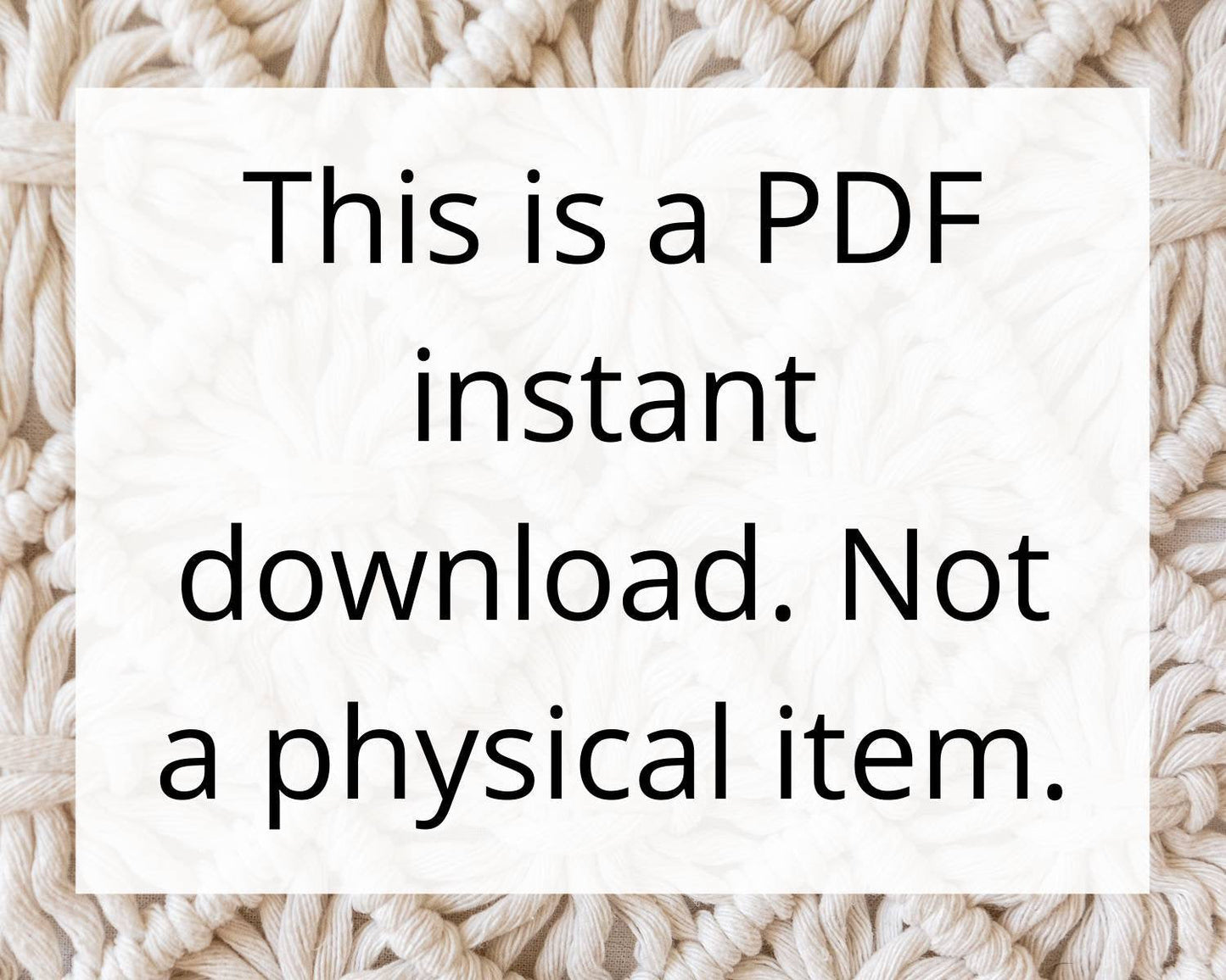 Beginner macrame wall hanging pattern 'Luna'. PDF pattern digital download.