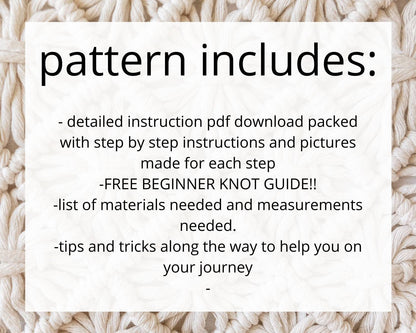 Macrame wall hanging pdf pattern