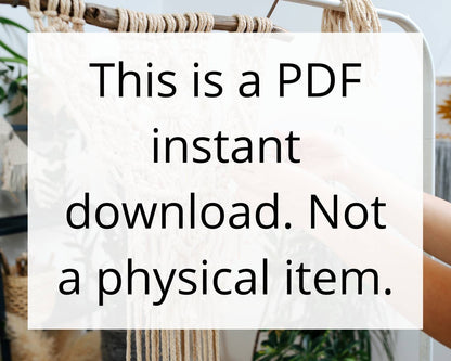 Macrame wall hanging pdf pattern "valentine"