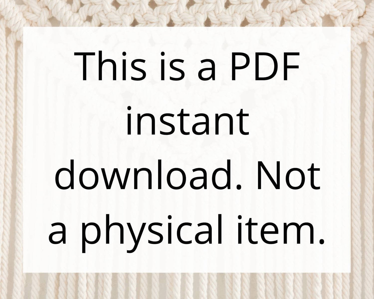 Beginner macrame wall hanging pdf pattern. Digital download