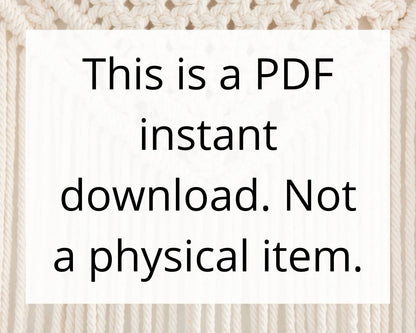 Beginner macrame wall hanging pdf pattern. Digital download