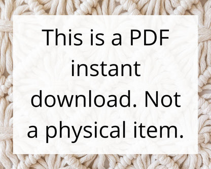 Macrame wall hanging pdf pattern