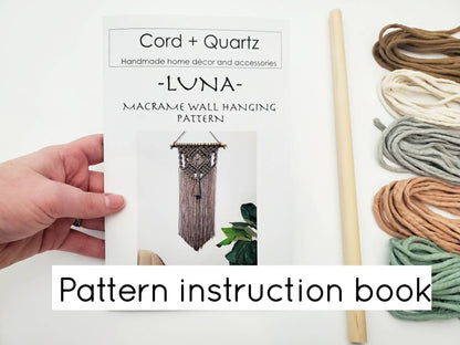 Beginner macrame wall hanging kit. Macrame diy craft kit for beginners.