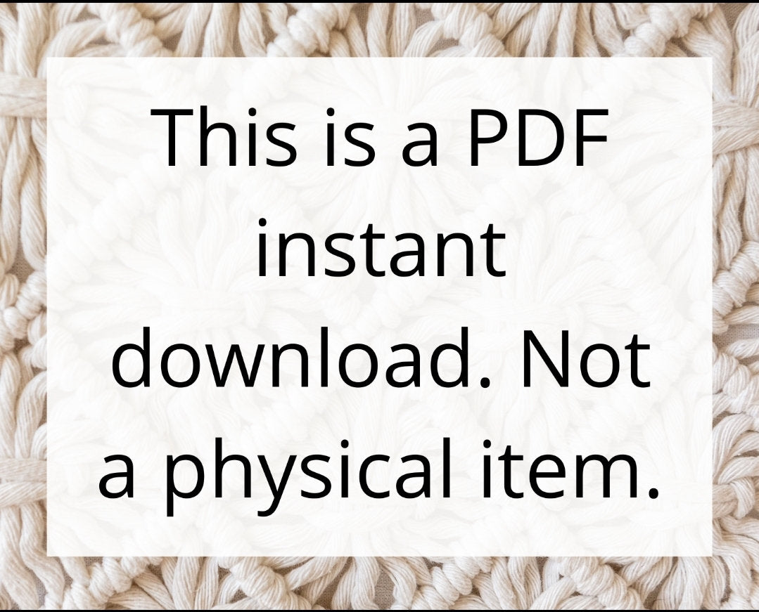 Macrame wall hanging PDF pattern.