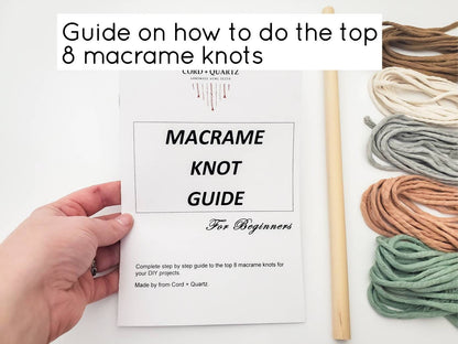 Beginner macrame wall hanging kit. Macrame diy craft kit for beginners.