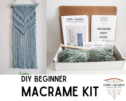 Macrame wall hanging kit "May". Beginner DIY  kits