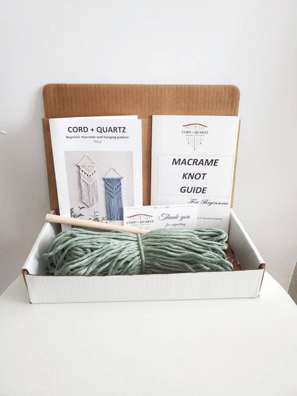 Macrame wall hanging kit "May". Beginner DIY  kits