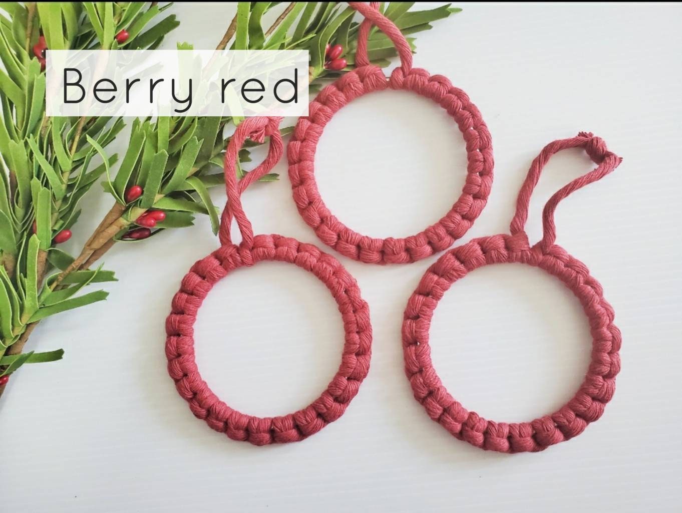 DIY Christmas ornament kit. Macrame christmas ornament set. Christmas craft kits for adults and kids. Boho ornament. Christmas home decor