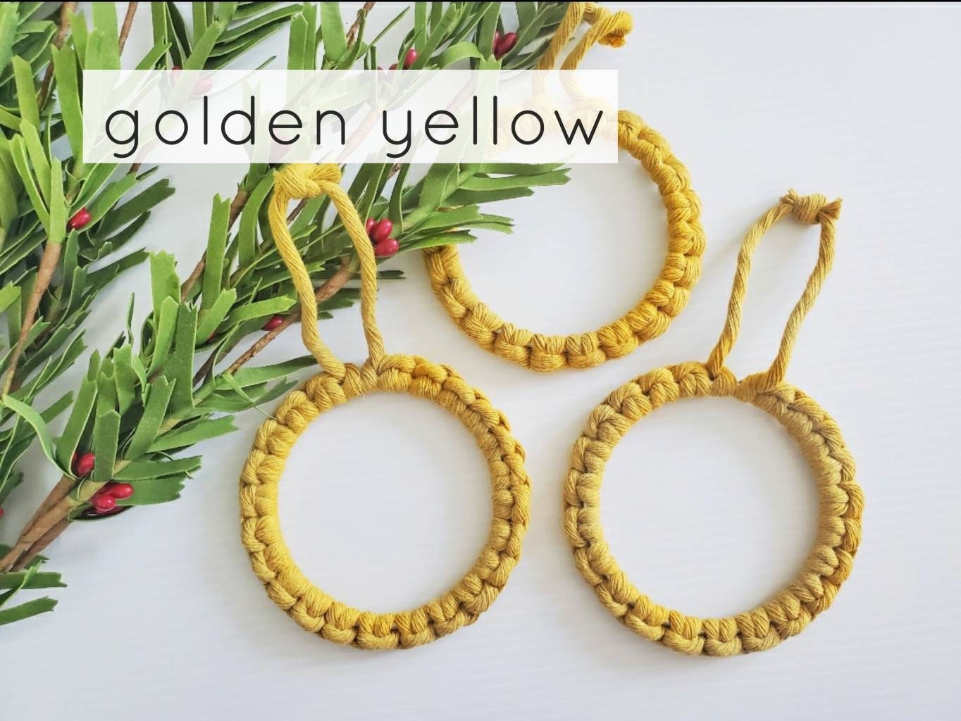 DIY Christmas ornament kit. Macrame christmas ornament set. Christmas craft kits for adults and kids. Boho ornament. Christmas home decor