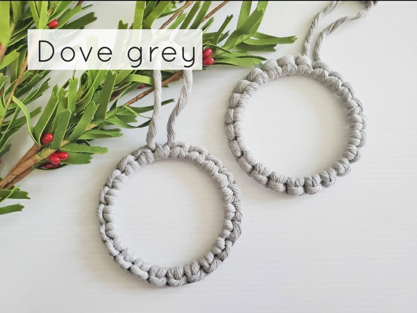 DIY Christmas ornament kit. Macrame christmas ornament set. Christmas craft kits for adults and kids. Boho ornament. Christmas home decor