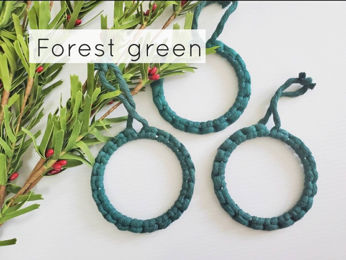 DIY Christmas ornament kit. Macrame christmas ornament set. Christmas craft kits for adults and kids. Boho ornament. Christmas home decor