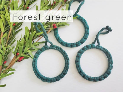 DIY Christmas ornament kit. Macrame christmas ornament set. Christmas craft kits for adults and kids. Boho ornament. Christmas home decor