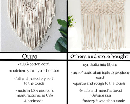 *Clearance* Hand painted macrame botanical wall hanging. Ready to ship.