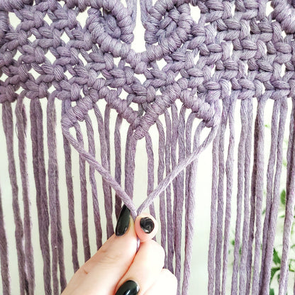 Macrame wall hanging pdf pattern "sweetheart"