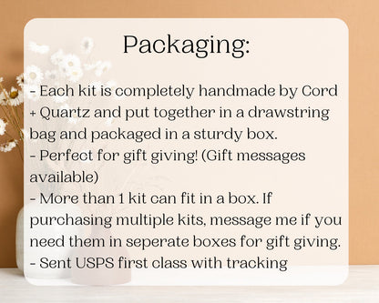 Macrame wall hanging kit "May". Beginner DIY  kits