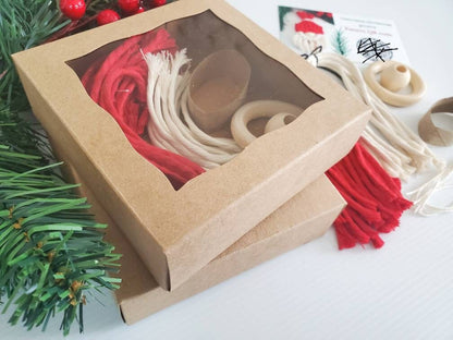 Macrame gnome Christmas ornament DIY kit