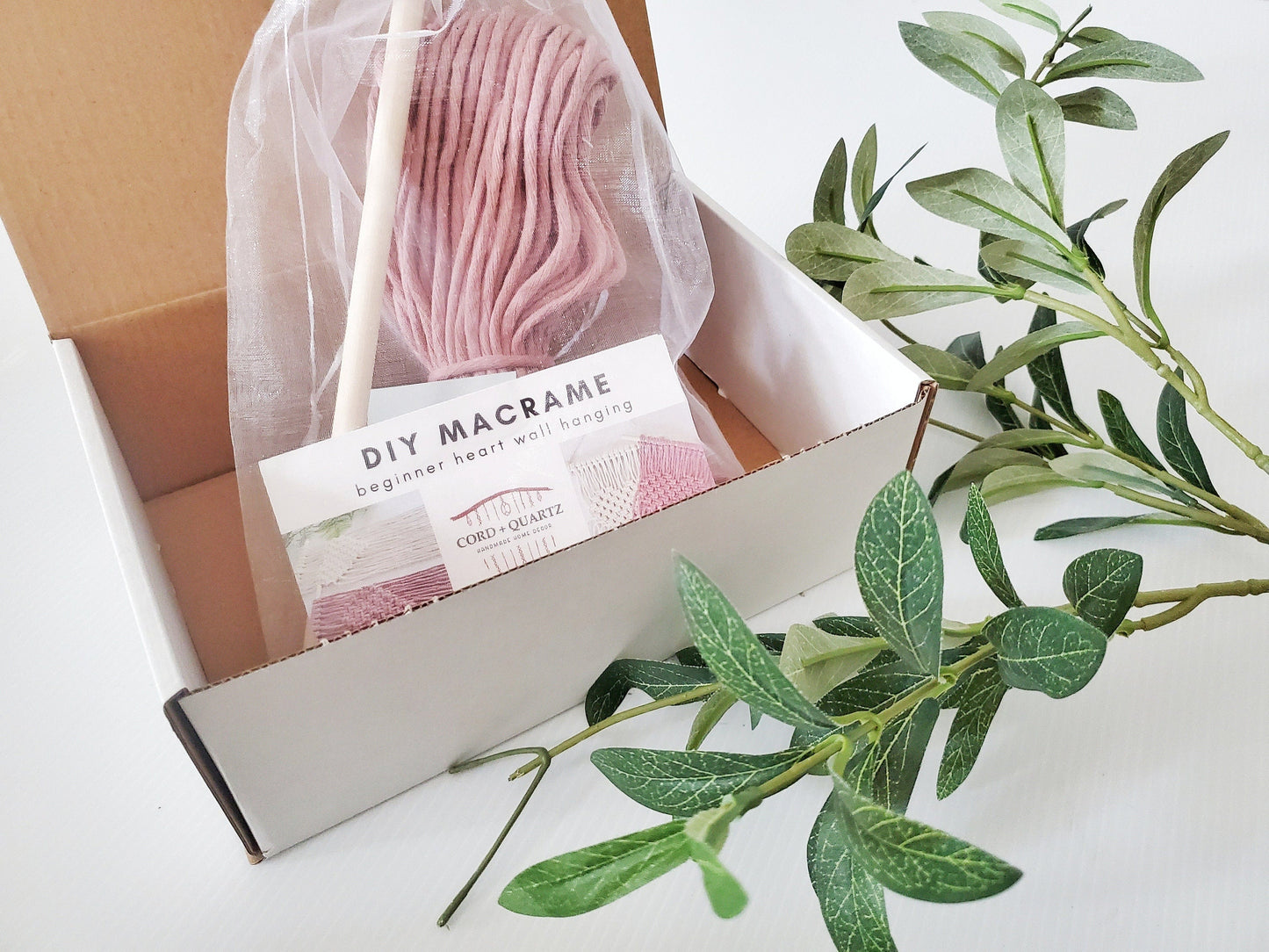 Beginner macrame heart wall hanging kit. Craft kits for adults and kids. Valentines day  craft kit.craft kit. Bohemian home and wall decor diy kit