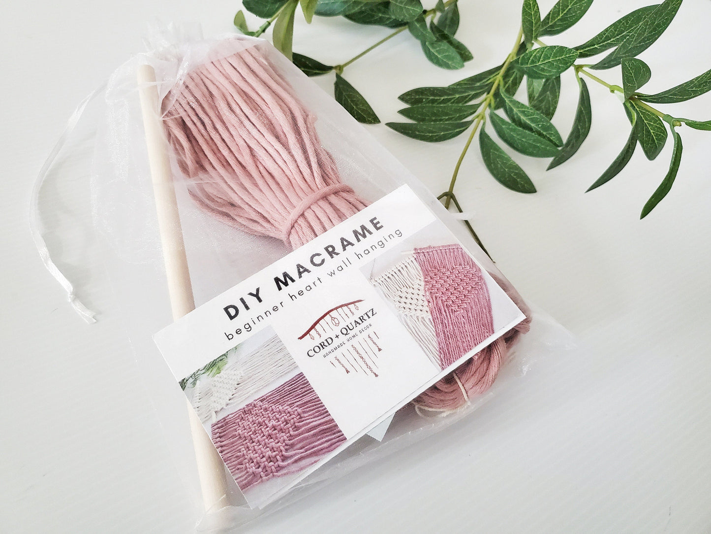 Beginner macrame heart wall hanging kit. Craft kits for adults and kids. Valentines day  craft kit.craft kit. Bohemian home and wall decor diy kit