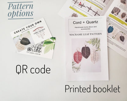 Macrame leaf/feather DIY craft kit. DIY home decor.