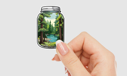 Nature in a Jar Vinyl Sticker