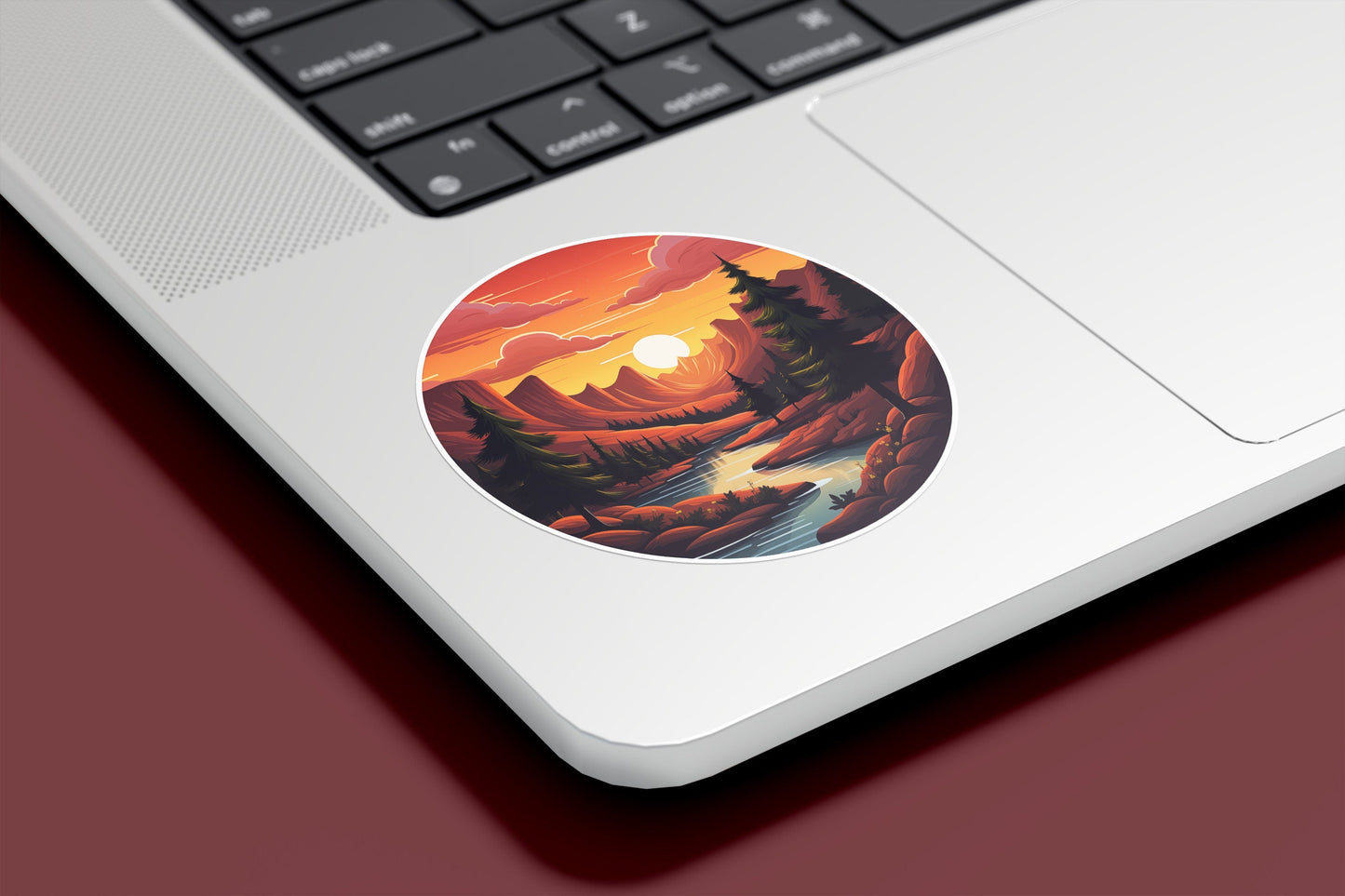 Sunset Mountains Vinyl Sticker