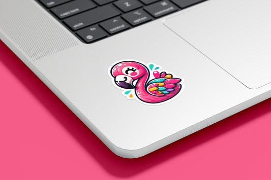 Flamingo Kawaii Style Vinyl Sticker