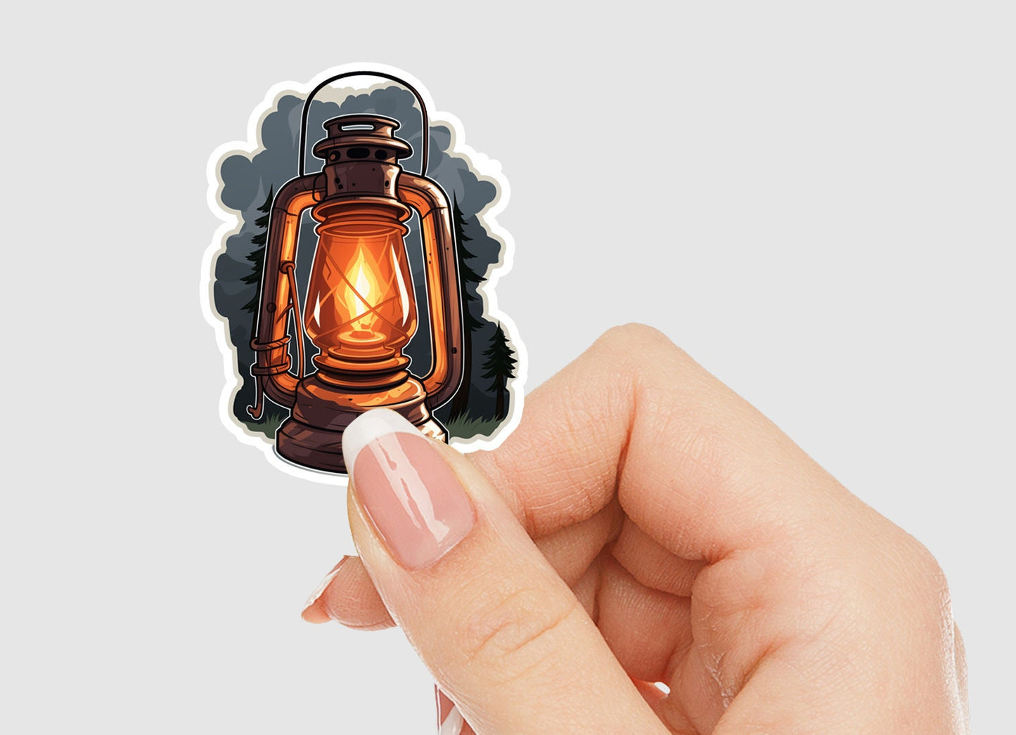 Vintage Lantern Vinyl Sticker