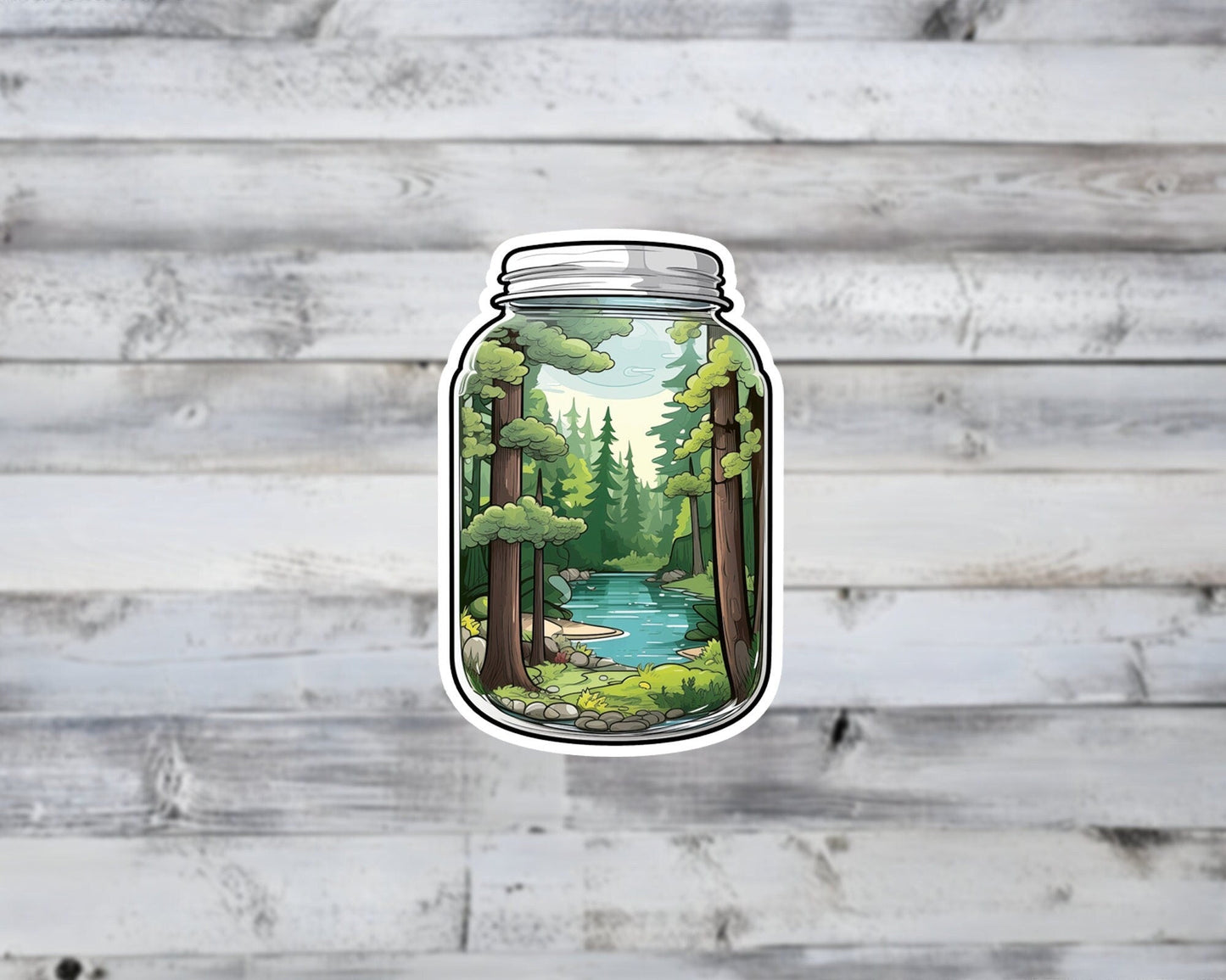 Nature in a Jar Vinyl Sticker