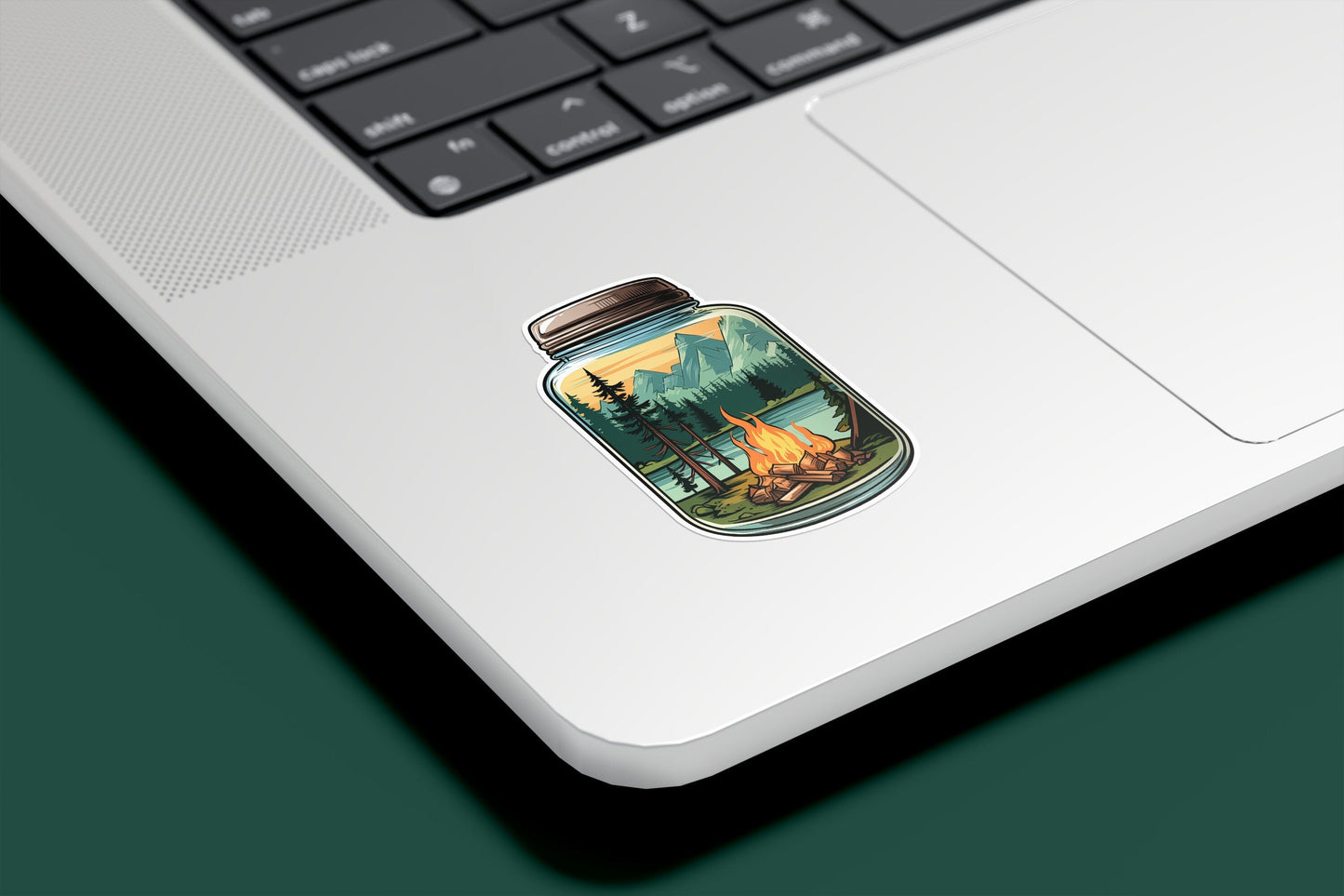 Campfire in a Jar Vinyl Sticker
