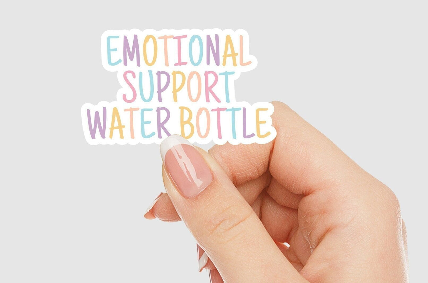 Emotional Support Water Bottle Vinyl Sticker