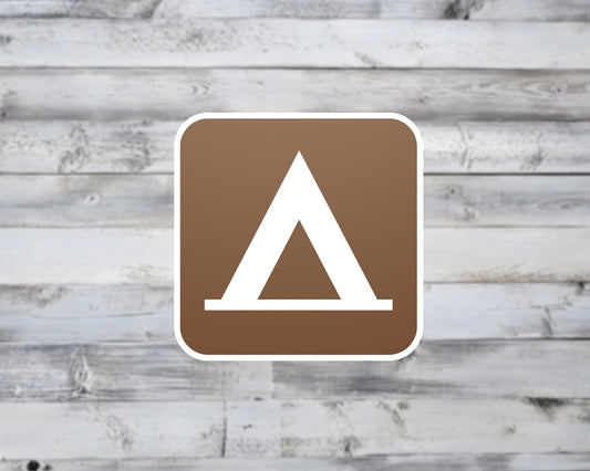 Camping National Park Symbol Vinyl Sticker