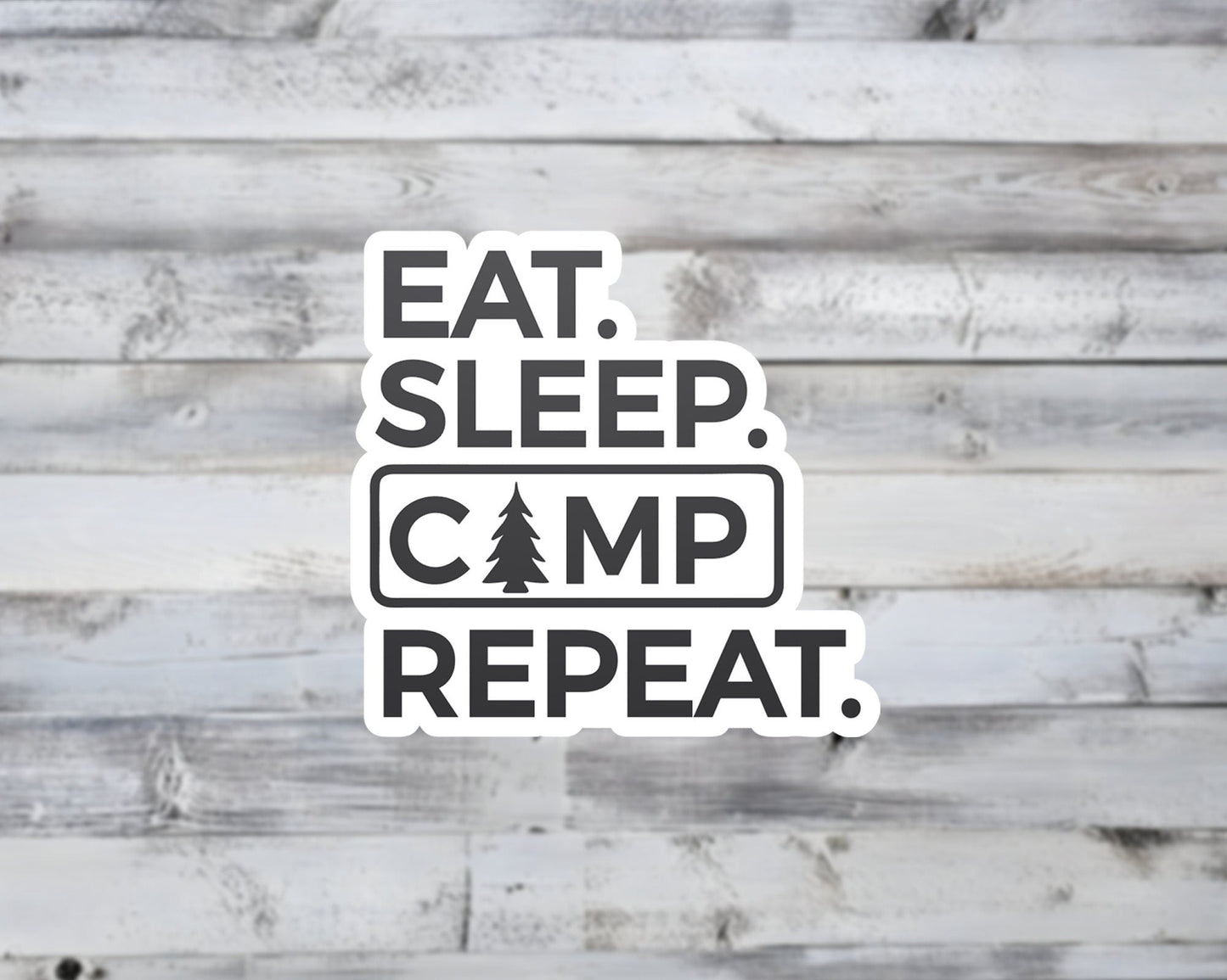 Eat Sleep Camp Repeat Vinyl Sticker