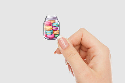 Colorful Macaron Jar Vinyl Sticker
