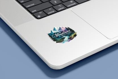 The Mountains are Calling Vinyl Sticker