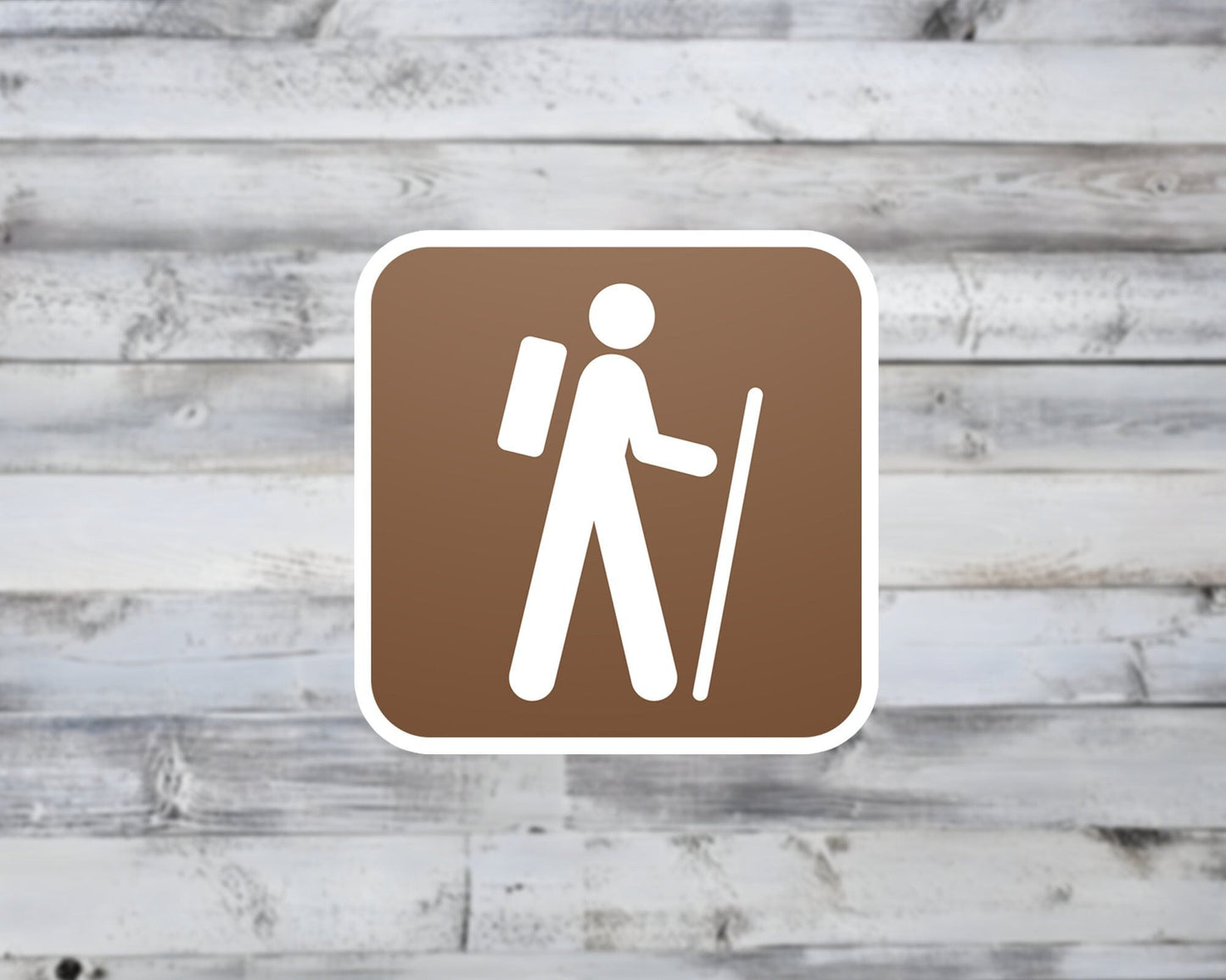 Hiking National Park Symbol Vinyl Sticker