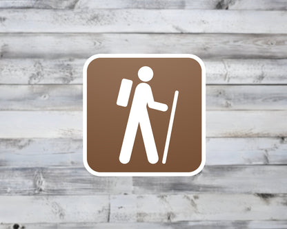 Hiking National Park Symbol Vinyl Sticker