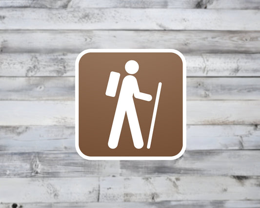 Hiking National Park Symbol Vinyl Sticker