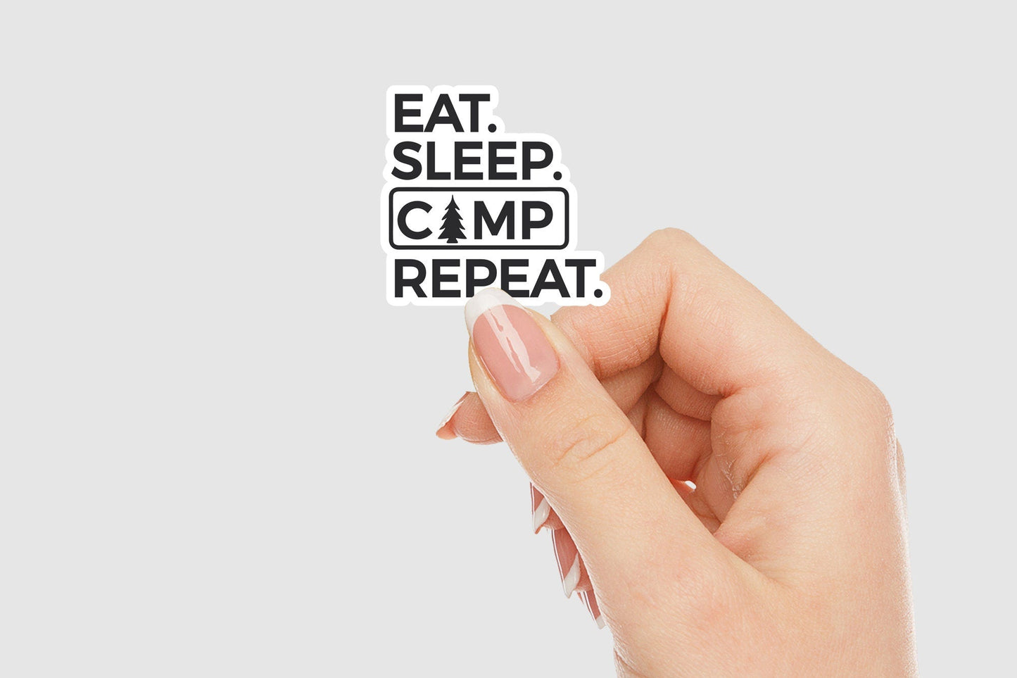 Eat Sleep Camp Repeat Vinyl Sticker