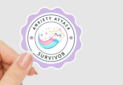 Anxiety Attack Survivor Vinyl Sticker