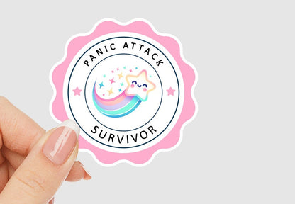 Panic Attack Survivor Vinyl Sticker